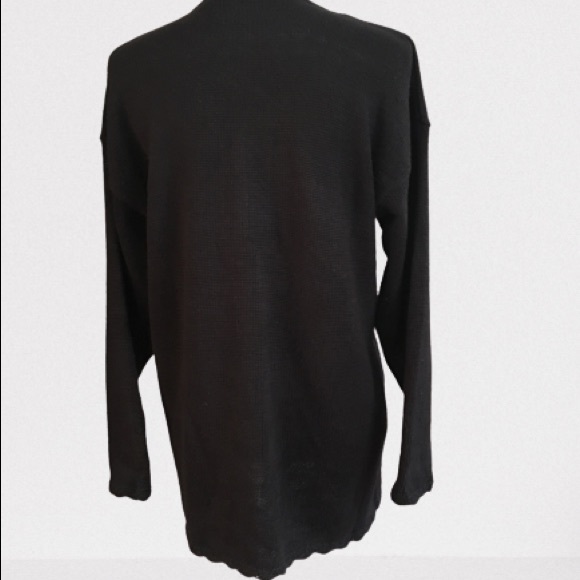 Wreath Christmas sweater, black tunic length embroidered size M - Picture 3 of 3